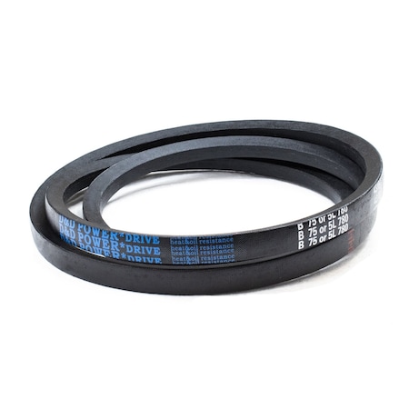 D&D B75/5L780 Classical V-Belt, 78 in Outside Length, 21/32 in Top Width, 1 Ribs B75/5L780